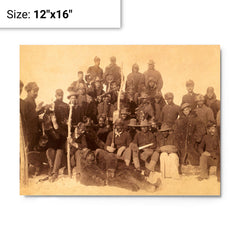 Buffalo Soldiers metal print on a plain backdrop in size 12"x16".