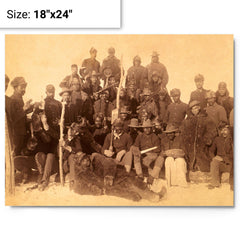 Buffalo Soldiers metal print on a plain backdrop in size 18"x24".