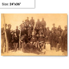 Buffalo Soldiers metal print on a plain backdrop in size 24"x36".