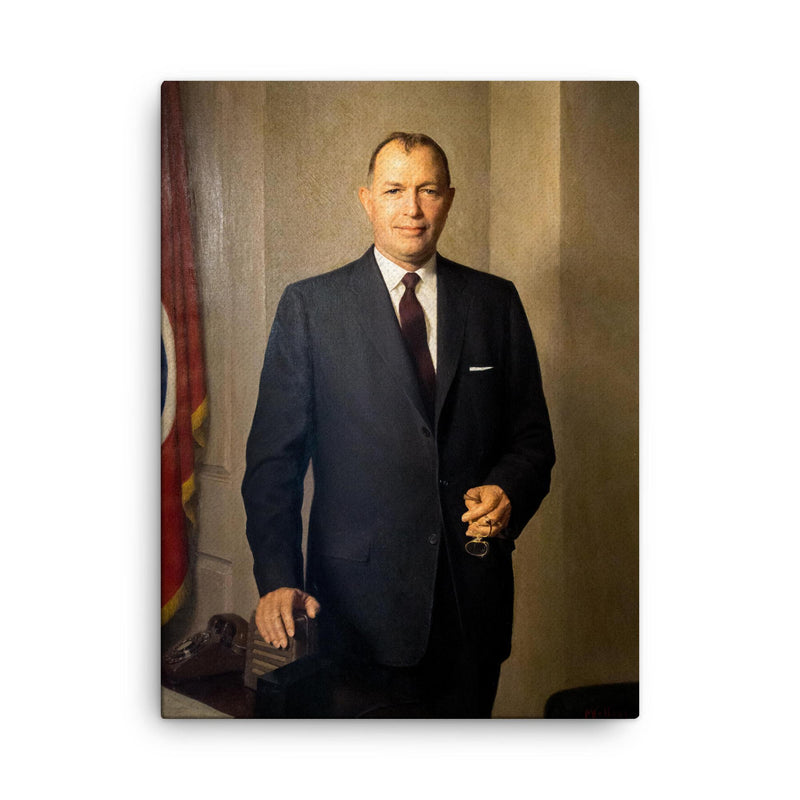 Buford Ellington canvas print on a plain backdrop in size 18