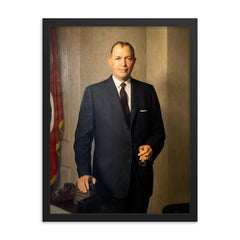 Buford Ellington framed print on a plain backdrop in size 18"x24".