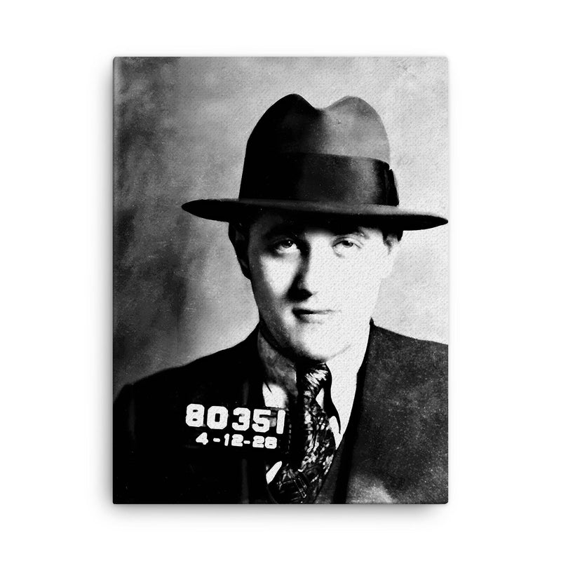 Bugsy Siegel canvas print on a plain backdrop in size 18
