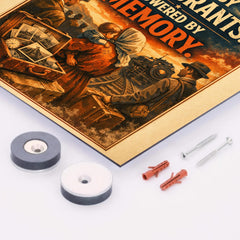 Built by immigrants Powered by memory metal print mockup