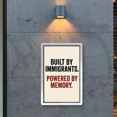 Built by immigrants Powered by memory poster 2
