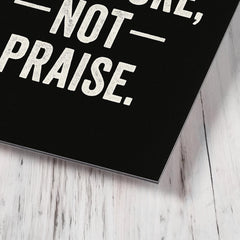 Built by pressure not praise metal print mockup