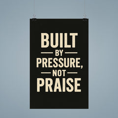 Built by pressure not praise poster 9