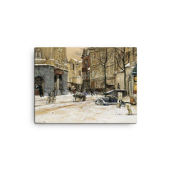 Buitenhof Den Haag by Floris Arntzenius canvas print on a plain backdrop in size 12"x16".