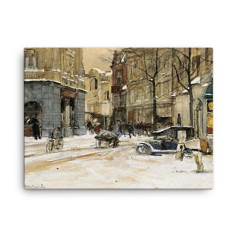 Buitenhof Den Haag by Floris Arntzenius canvas print on a plain backdrop in size 18