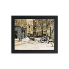 Buitenhof Den Haag by Floris Arntzenius framed print on a plain backdrop in size 8"x10".