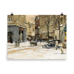 Buitenhof Den Haag by Floris Arntzenius poster on a plain backdrop in size 8"x10".