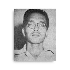 Burhanuddin Harahap canvas print on a plain backdrop in size 16"x20".