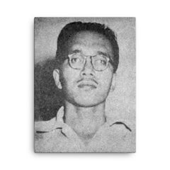 Burhanuddin Harahap canvas print on a plain backdrop in size 18"x24".