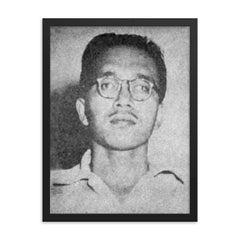 Burhanuddin Harahap framed print on a plain backdrop in size 18"x24".