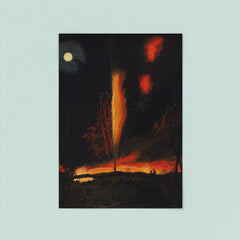 Burning Oil Well at Night by James Hamilton, 1861 poster 8