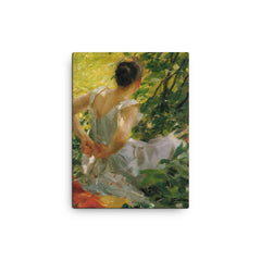 By Anders Zorn, Swedish Artist 1860-1920 canvas print on a plain backdrop in size 12"x16".