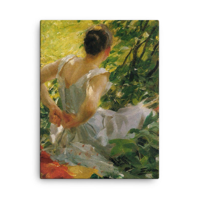 By Anders Zorn, Swedish Artist 1860-1920 canvas print on a plain backdrop in size 18