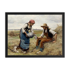 By Julien Dupre, French Artist framed print on a plain backdrop in size 18"x24".