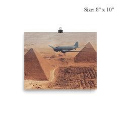 C-47 Over the Pyramids, Transporting Supplies for Troops in Tobruk, 1942 poster 4