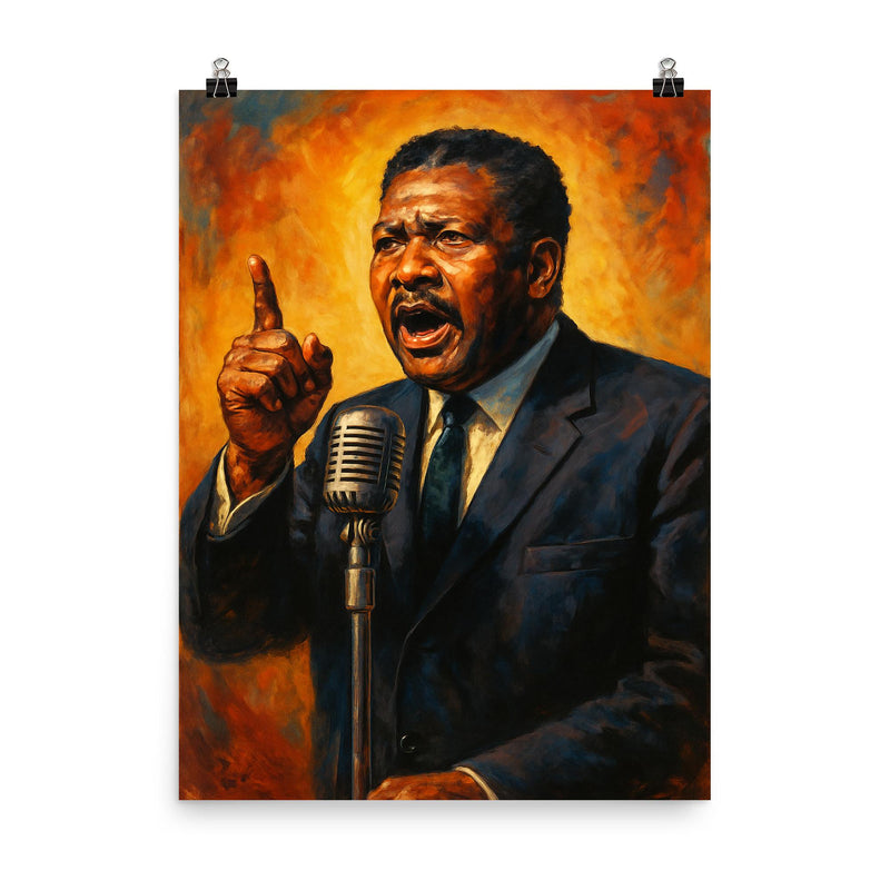 C L Franklin poster on a plain backdrop in size 8