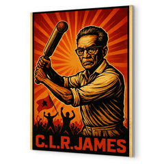 C L R James cricket and revolution metal print mockup