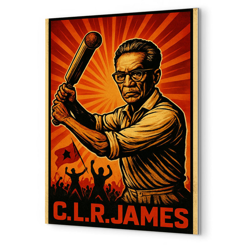 C L R James cricket and revolution metal print mockup