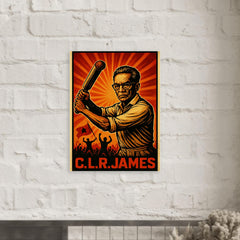 C L R James cricket and revolution metal print mockup