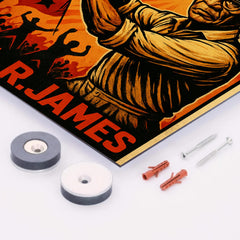 C L R James cricket and revolution metal print mockup