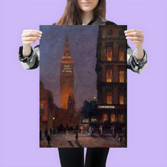 Cafe Martin at Night, Madison Square Park, New York by Rodighiero, 1902 poster 3