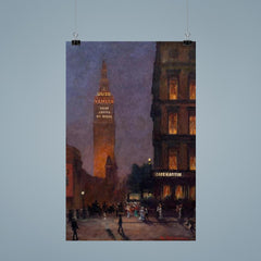 Cafe Martin at Night, Madison Square Park, New York by Rodighiero, 1902 poster 9