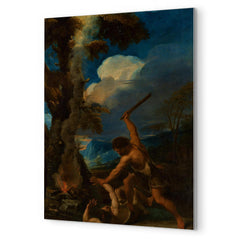 Cain Slaying Abel by Pier Francesco Mola metal print mockup