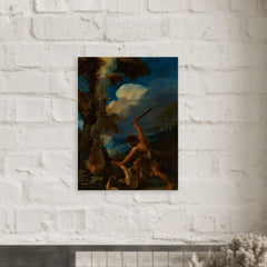 Cain Slaying Abel by Pier Francesco Mola metal print mockup
