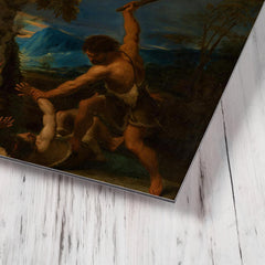Cain Slaying Abel by Pier Francesco Mola metal print mockup
