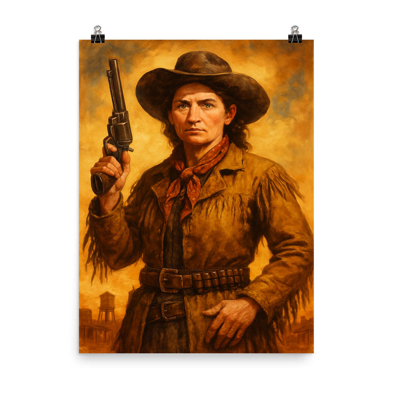 Calamity Jane poster on a plain backdrop in size 8