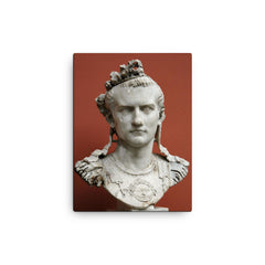 Caligula canvas print on a plain backdrop in size 12"x16".
