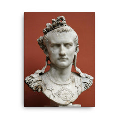 Caligula canvas print on a plain backdrop in size 18"x24".