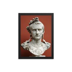 Caligula framed print on a plain backdrop in size 12"x16".