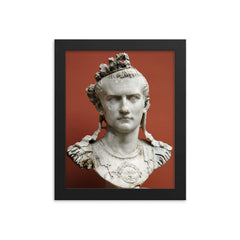 Caligula framed print on a plain backdrop in size 8"x10".
