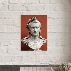 Caligula metal print mockup