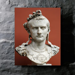 Caligula metal print mockup