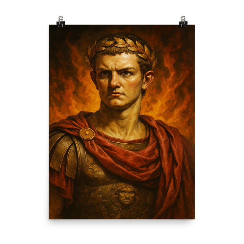Caligula poster on a plain backdrop in size 8