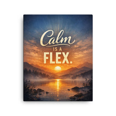 Calm is a flex canvas print on a plain backdrop in size 16"x20".