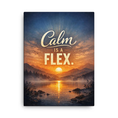 Calm is a flex canvas print on a plain backdrop in size 18"x24".