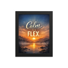 Calm is a flex framed print on a plain backdrop in size 8"x10".