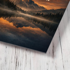 Calm is a power move metal print mockup
