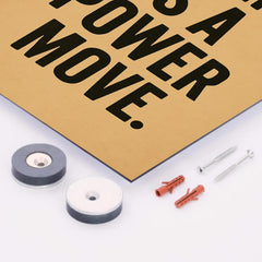 Calm is a power move metal print mockup