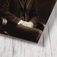 Calvin Coolidge metal print mockup