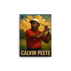 Calvin Peete canvas print on a plain backdrop in size 12"x16".