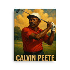 Calvin Peete canvas print on a plain backdrop in size 16"x20".