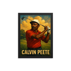 Calvin Peete framed print on a plain backdrop in size 12"x16".