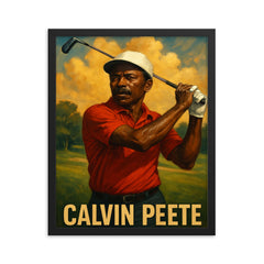 Calvin Peete framed print on a plain backdrop in size 16"x20".